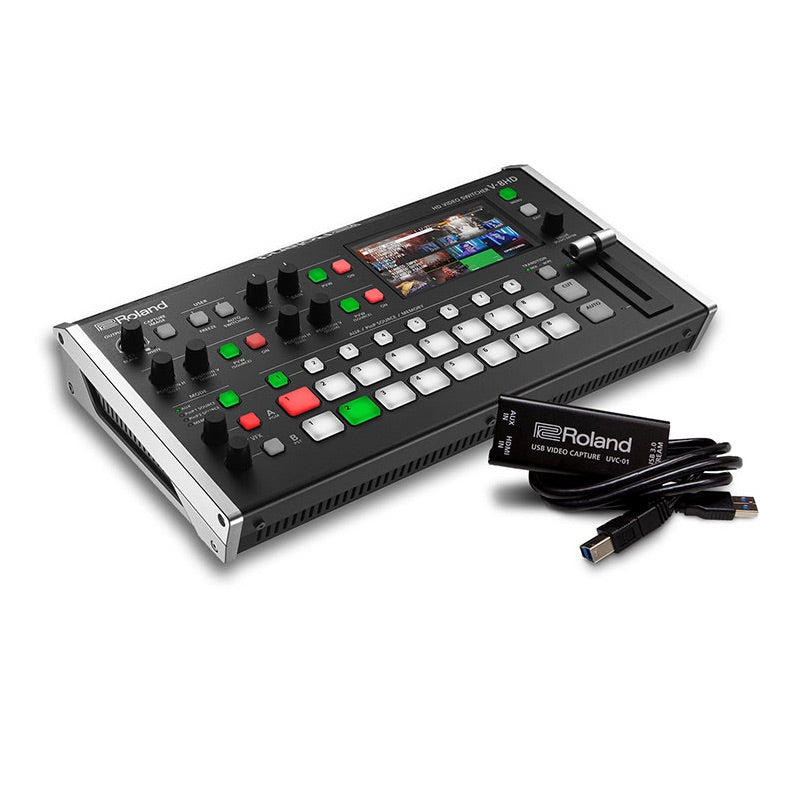 Roland V-8HD STR - HD Video Switcher with UVC-01 Streaming Bundle