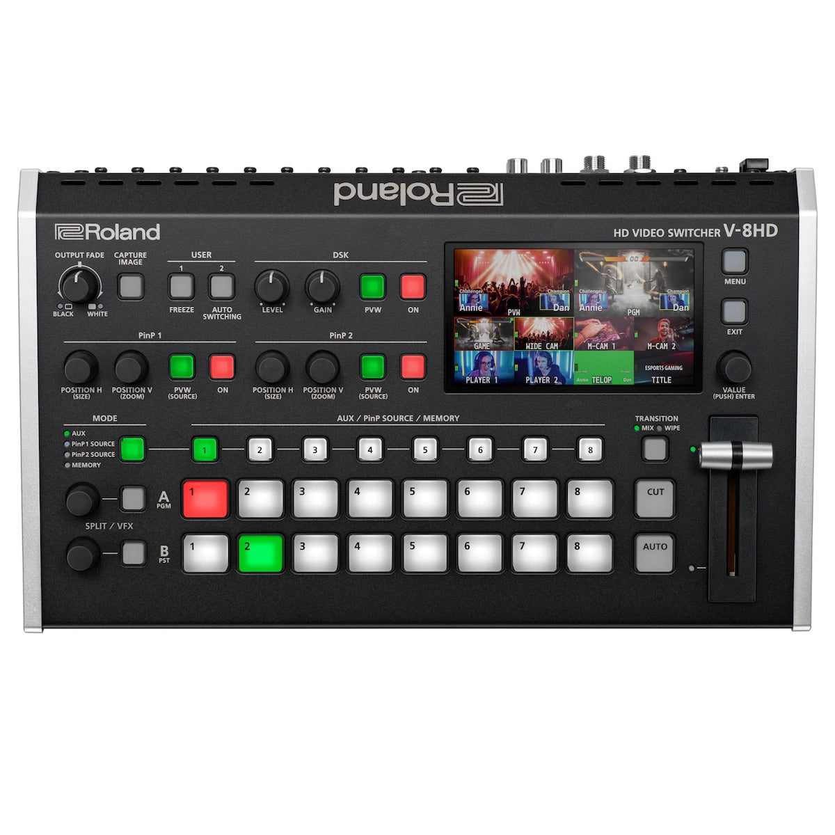 Roland V-8HD - HD Video Switcher with 8 HDMI inputs, top