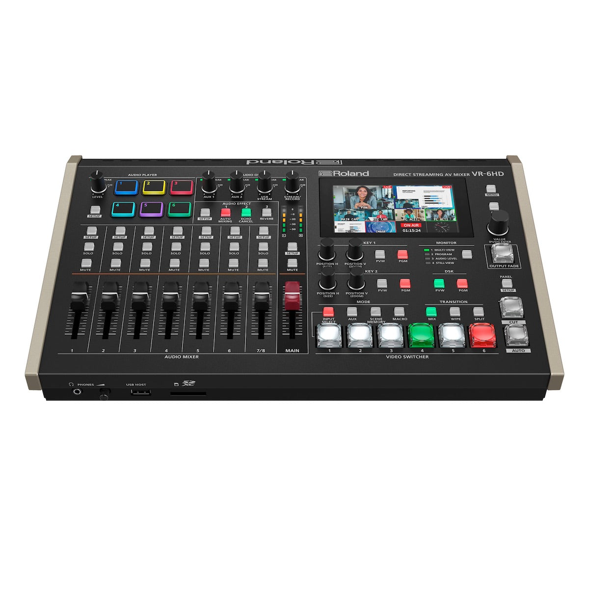 Roland VR-6HD - All-In-One Direct Streaming AV Mixer, front