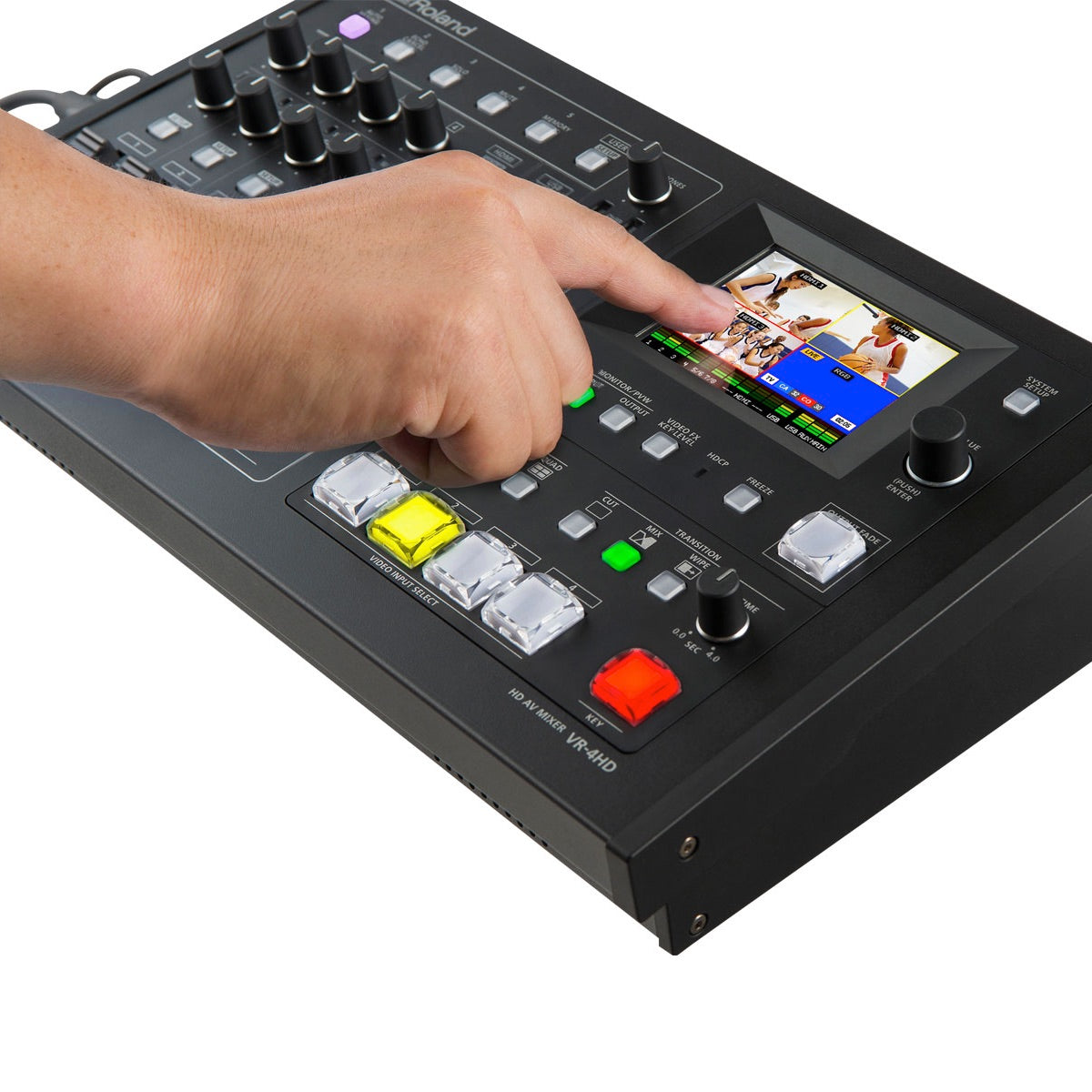 Roland VR-4HD - All-In-One HD AV Mixer with Streaming and Recording, touchscreen