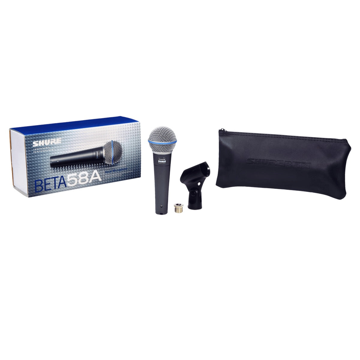 Shure Beta 58A - Supercardioid Vocal Microphone, box