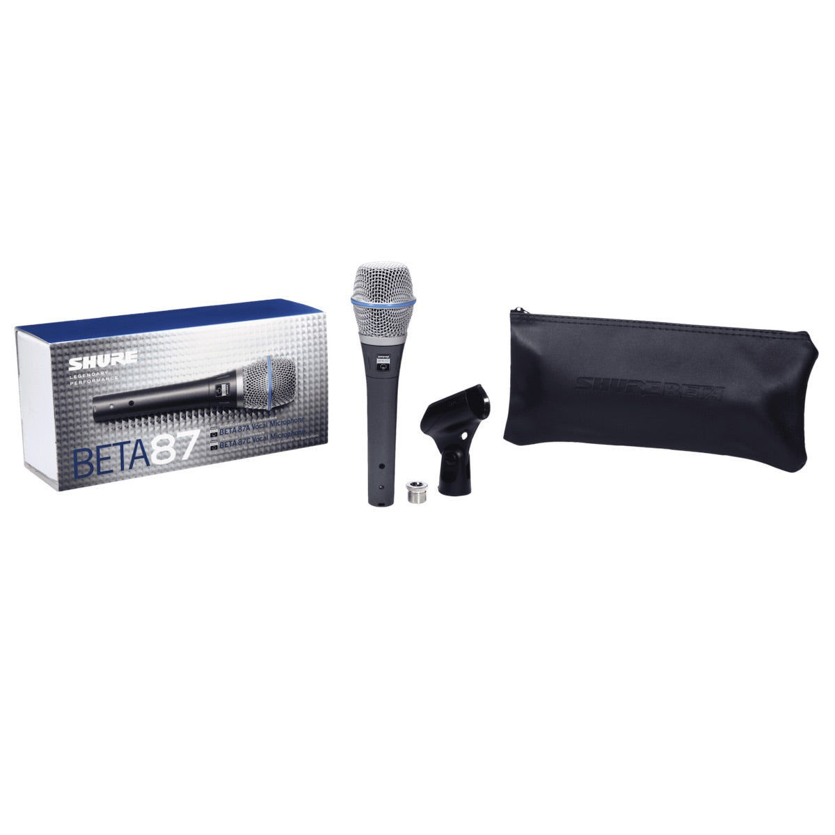 Shure Beta 87C - Cardioid Dynamic Vocal Microphone, box