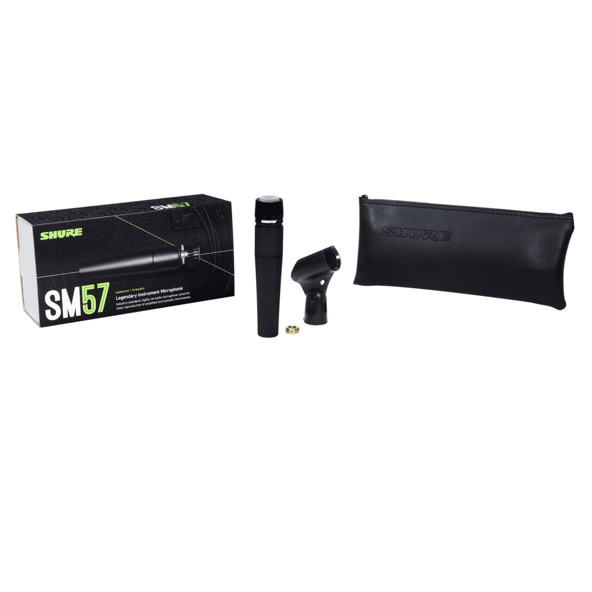 Shure SM57-LC - Cardioid Condenser Dynamic Instrument Microphone, box