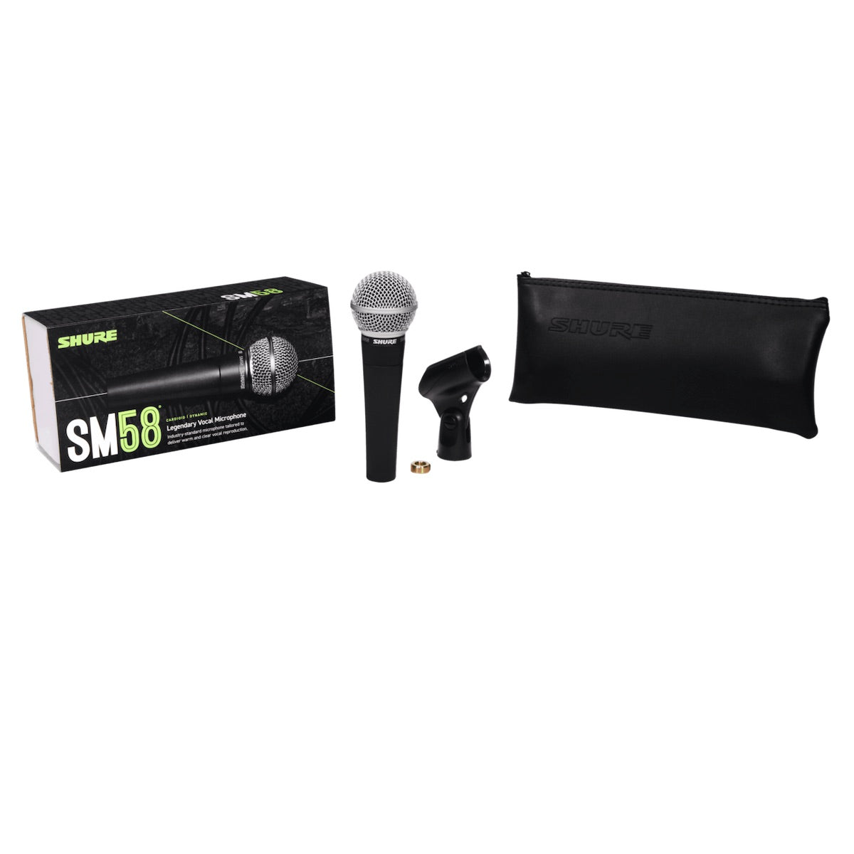 Shure SM58 - Cardioid Condenser Dynamic Vocal Microphone, box