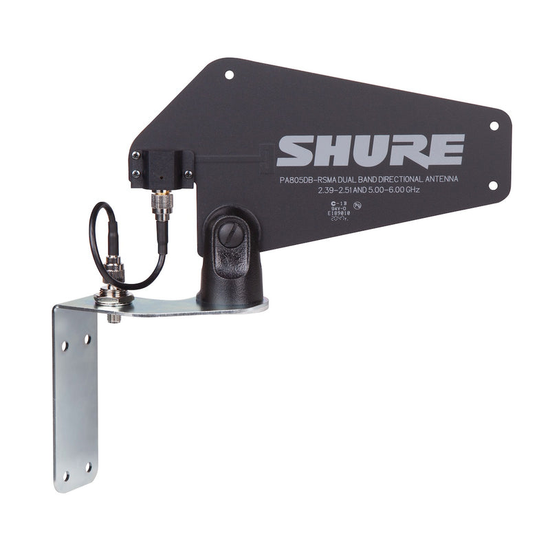 Shure PA805DB-RSMA - GLXD+ Passive Dual Band Directional Antenna with wall bracket and cable