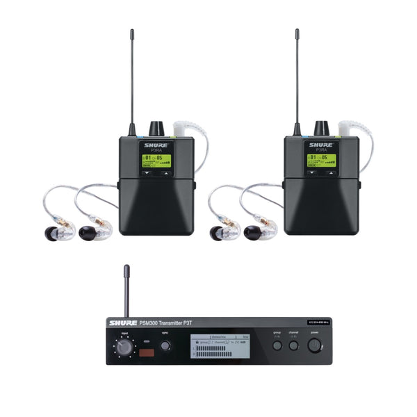 Shure P3TRA215TWP - PSM 300 Twinpack Pro Wireless In-Ear Monitoring Set
