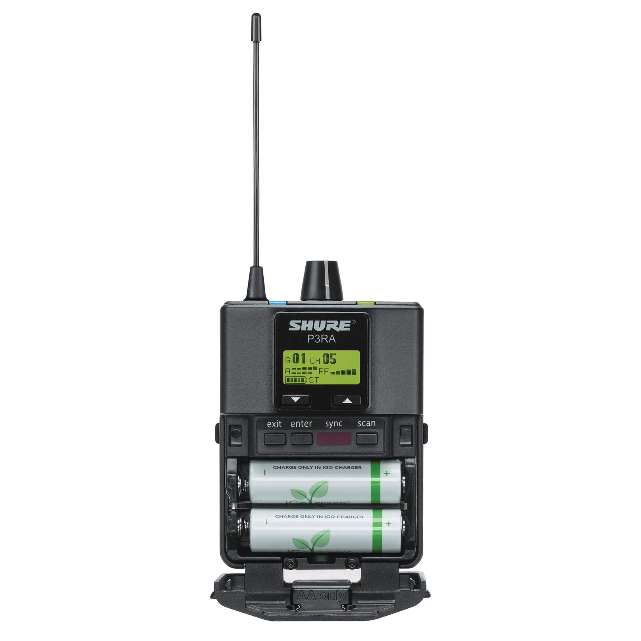 Shure PSM 300 Receiver P3RA, open