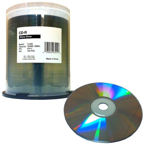 SmartDisc 52x CD-R - Shiny Silver Lacquer, 700 MB, 400 per case