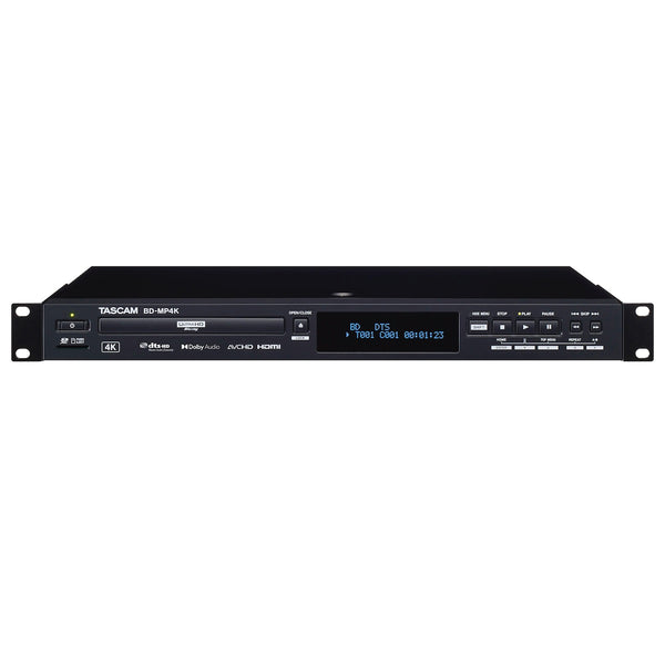 Tascam BD-MP4K - Professional 4K UHD Blu-ray Multimedia Player, front
