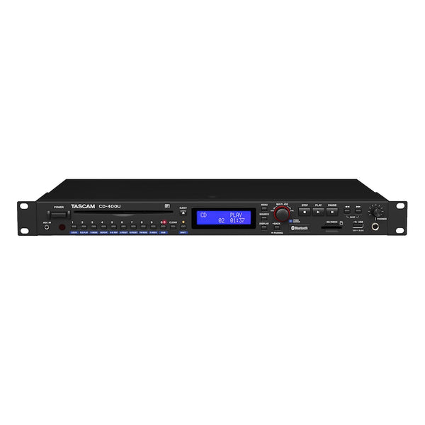 Tascam CD-400U - CD/Media Player with Integrated AM/FM Receiver, front