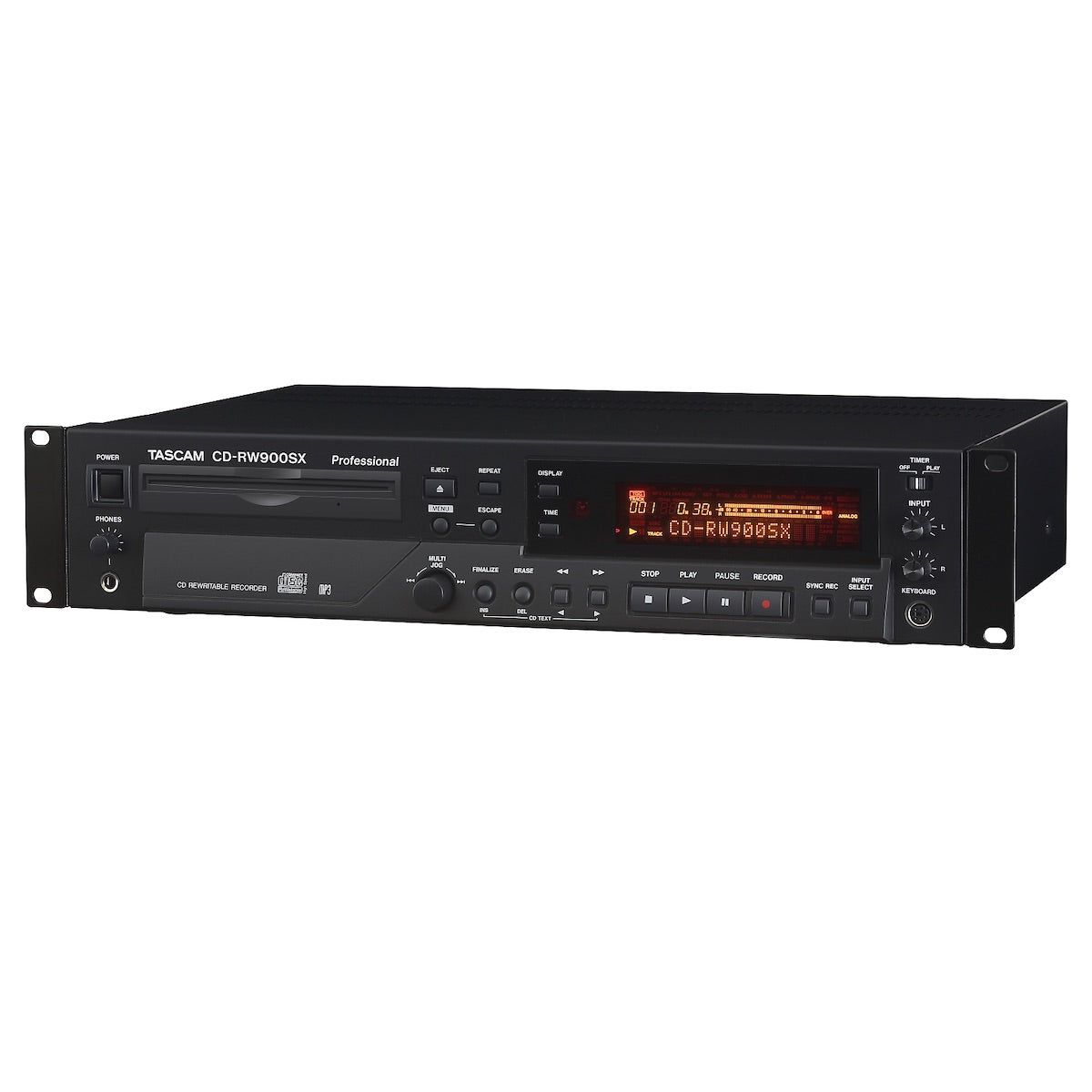 Tascam CD-RW900SX - Professional CD Recorder/Player, left angled view