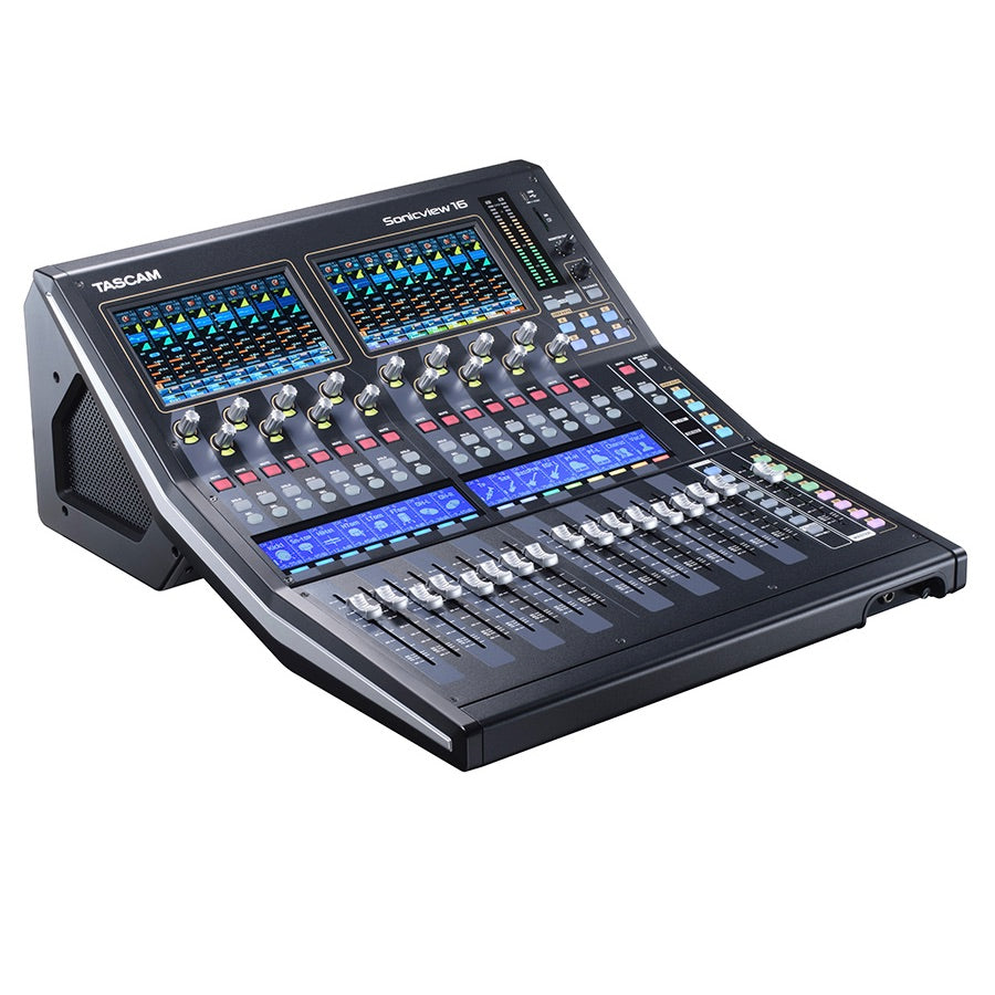 TASCAM Sonicview 16XP - 16-input Digital Recording and Mixing Console, right angled view