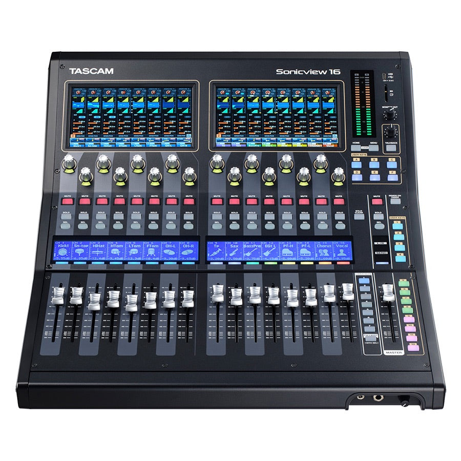 TASCAM Sonicview 16XP - 16-input Digital Recording and Mixing Console, front