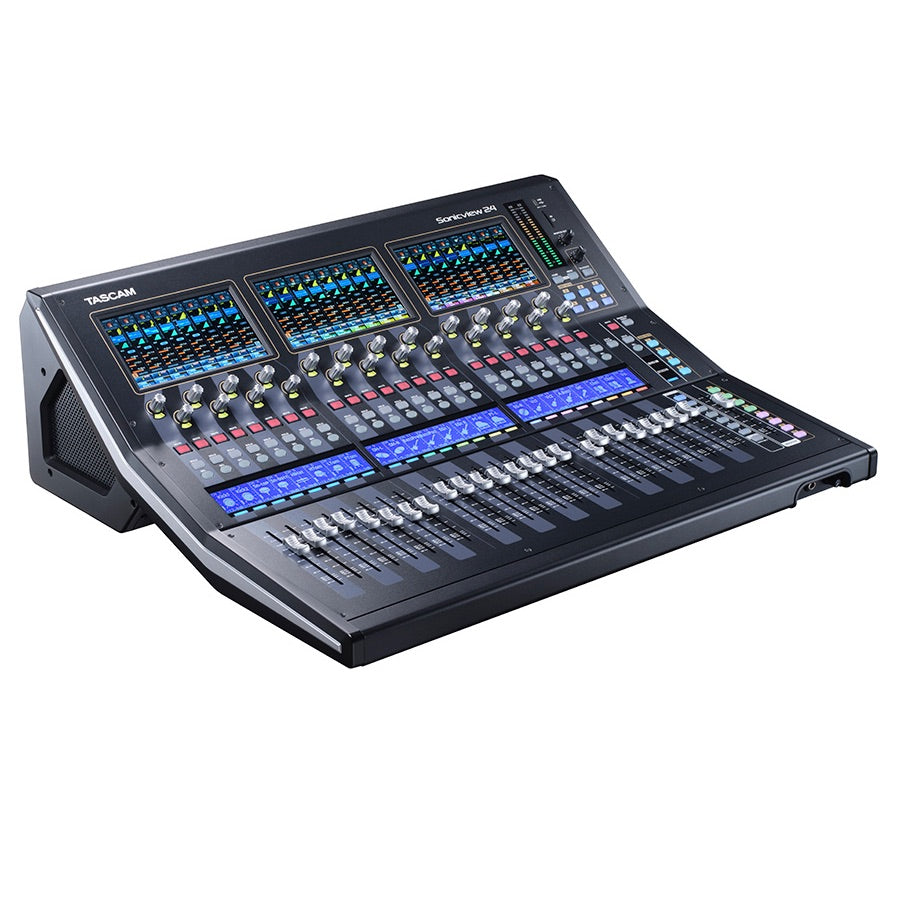 TASCAM Sonicview 24XP - 24-input Digital Recording and Mixing Console, angled right