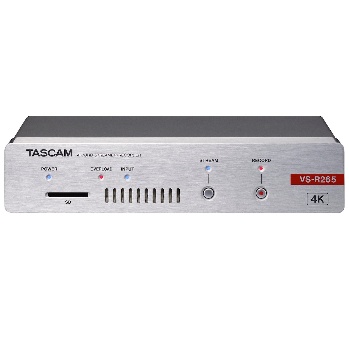 Tascam VS-R265 - 4K/UHD AV Over IP Live Streaming Encoder, front