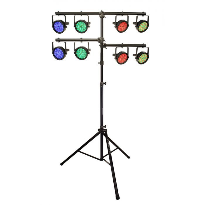 Ultimate Support LT-88B - Multi-tiered Lighting Tree, shown with lit lights