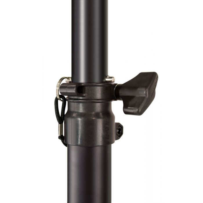 Ultimate Support TS-70B - Tripod Speaker Stand with Locking Pin, height adjustment closeup