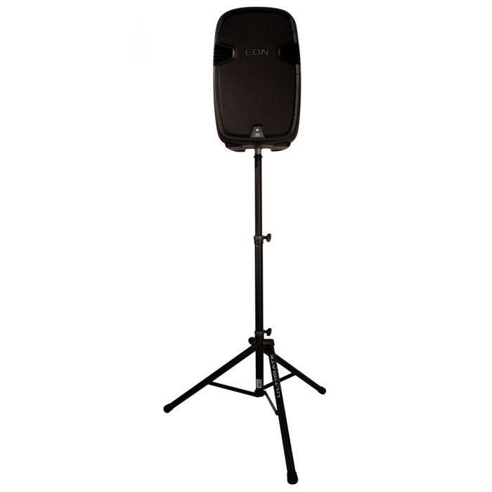 Ultimate Support TS-80B - Tripod Speaker Stand, shown with a speaker