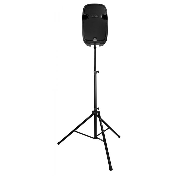 Ultimate Support TS-88B - Tall Speaker Stand or Lighting Tree Base, shown with a speaker