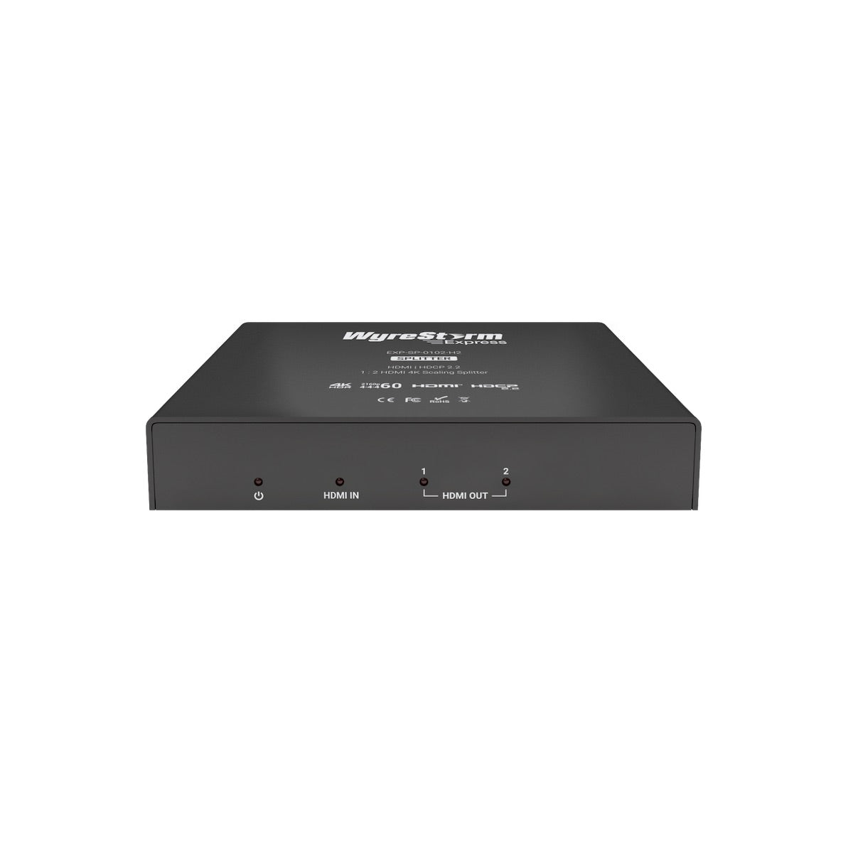 WyreStorm Essentials EXP-SP-0102-H2 - 4K HDR 1x2 Scaling HDMI Splitter, front