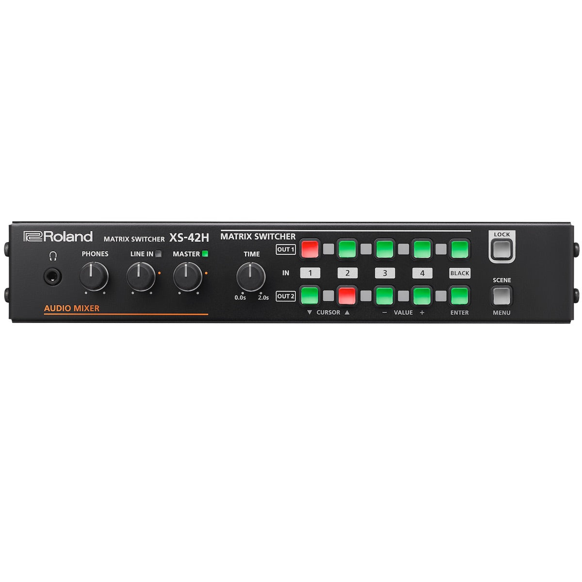 Roland XS-42H - Multi-Format AV Matrix Switcher with 4-in x 2-out, front