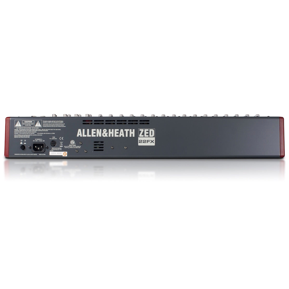 Allen & Heath ZED-22FX 22-Channel Analog USB Mixer with Effects, rear