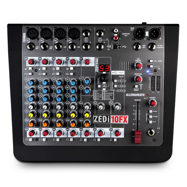 Allen & Heath ZEDi-10FX - 10-channel Analog Mixer with USB Audio and Effects, top